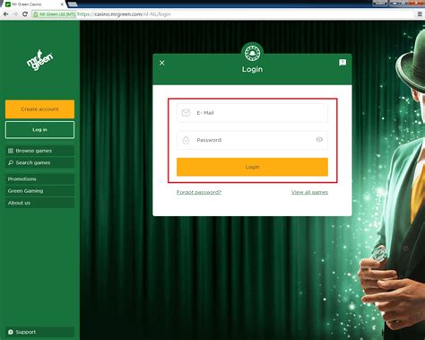 mr green casino login.